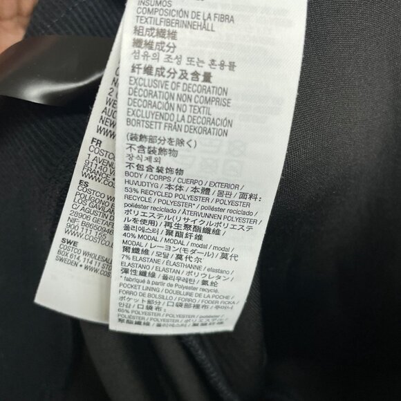 Kirkland Signature Women's M Scuba Jogger Pants With Zipper Pockets Black - Picture 10 of 12